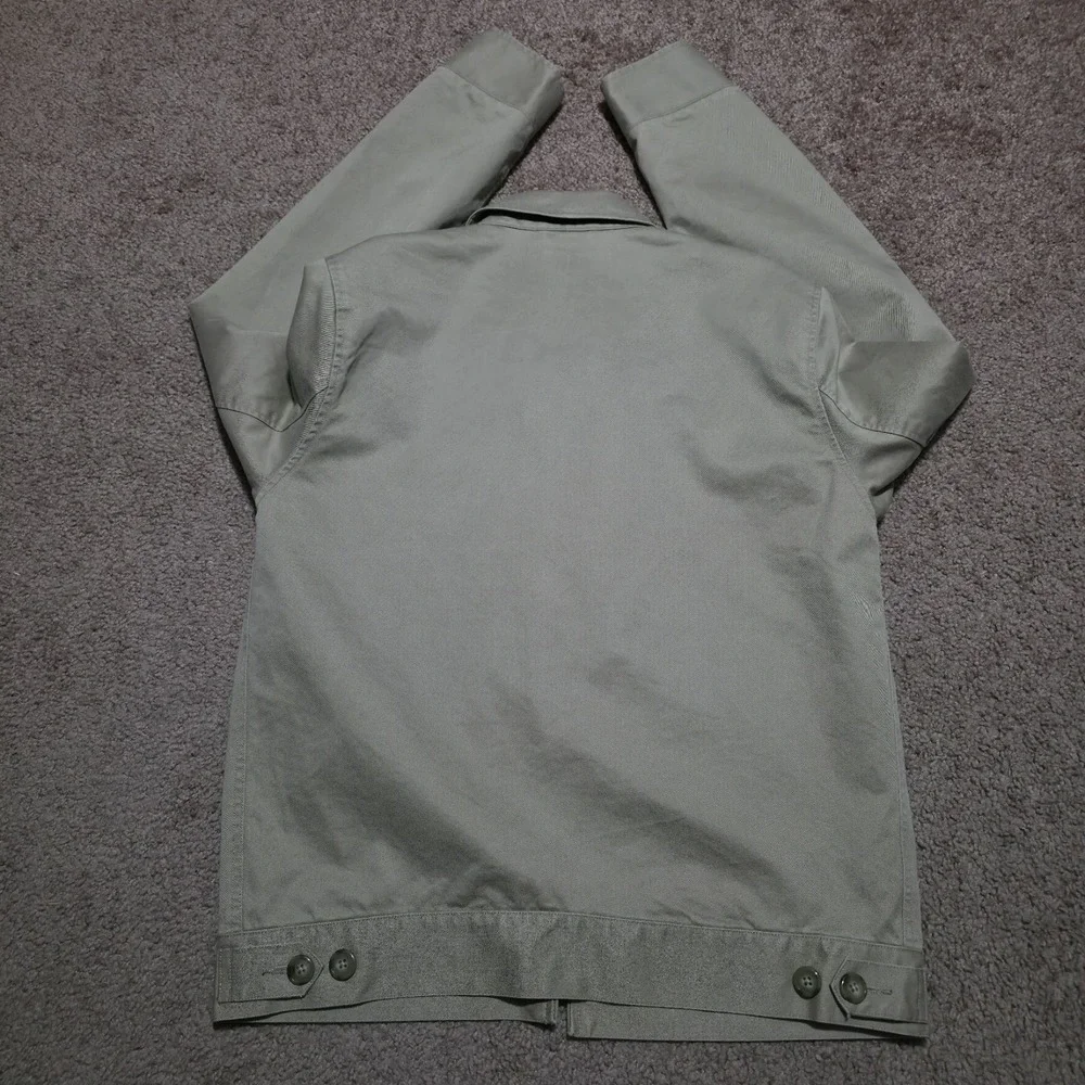 J Crew Flannel Lined Chino Work Harrington Jacket in Dusty Khaki Mens Medium